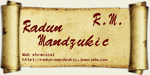 Radun Mandžukić vizit kartica